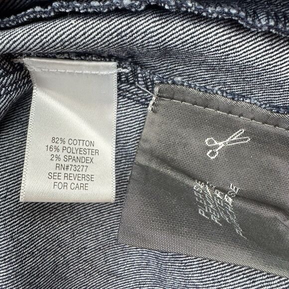 Dana Buchman Denim Mini Skirt Dark Wash Blue Pockets Women’s Size 12 - Picture 9 of 9